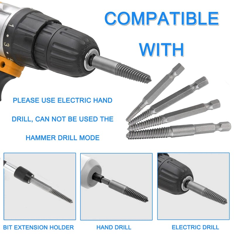 JONMON Screw Extractor Set, Easy Out Damaged and Stripped Broken