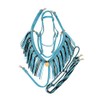 fringe paracord horse tack set neon turquoise and black