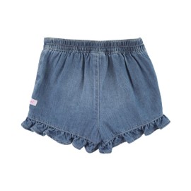 RuffleButts Light Wash Denim Ruffled Skort - 12-18m