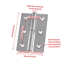 Detachable Hinge, 4PCS 3" Small Slip Joint Flag Hinge, Door Hinges, Heavy Duty Window Detachable Hinge, Stainless Steel Hinge for Wooden Boxes Kitchen Cupboard Cabinet Internal (Right Hand Side)
