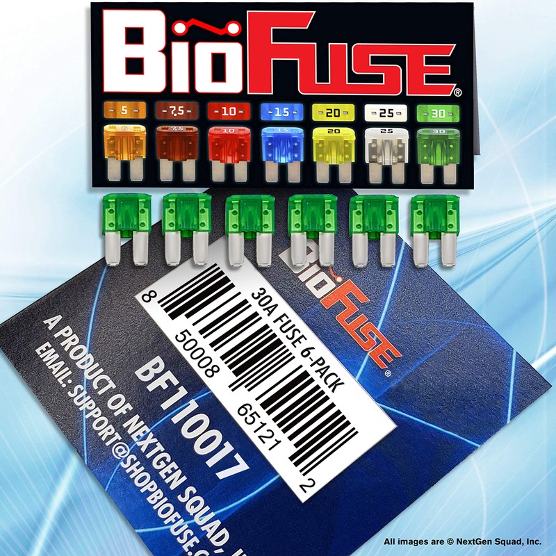 BioFuse Micro2 APT ATR 6-Piece 30A Automotive Car Fuses (Set