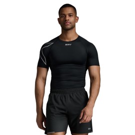 2XU Mens Core Compression Short Sleeve X-Large Black/Silver
