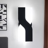 JERANDO Modern LED Wall Sconce, 8W Acrylic Indoor Black Wall