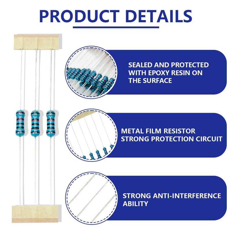 Innfeeltech 1/2 W 1% Tolerance 10 KΩ Metal Film Resistor