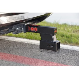 TOPTOW Trailer Receiver Hitch Extender Adapter 4" Drop/Riser, 8" and 10" Extension Length, 2" Shank, 7500lbs Towing Capacity, Matte Black…