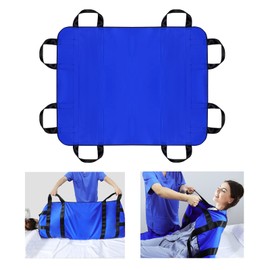 [LOSCHEN] Transfer Sheet ，Patient Transfer Board with Eight Handles,Suitable for Obese People,Elderly People and Patients who Need to be transferred(120 * 100cm（48 * 40inch, Blue)