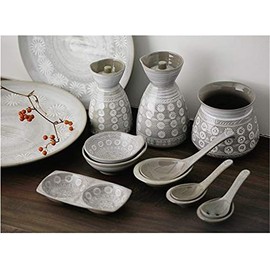 Banko Ware 20071 Ginpo Hanamishima Platter, No. 10 Plate, 12.2 inches (31 cm), Made in Japan