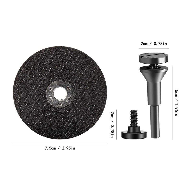 1/4 Stem Mounting Mandrel with 10pcs 3 inch Cut Off