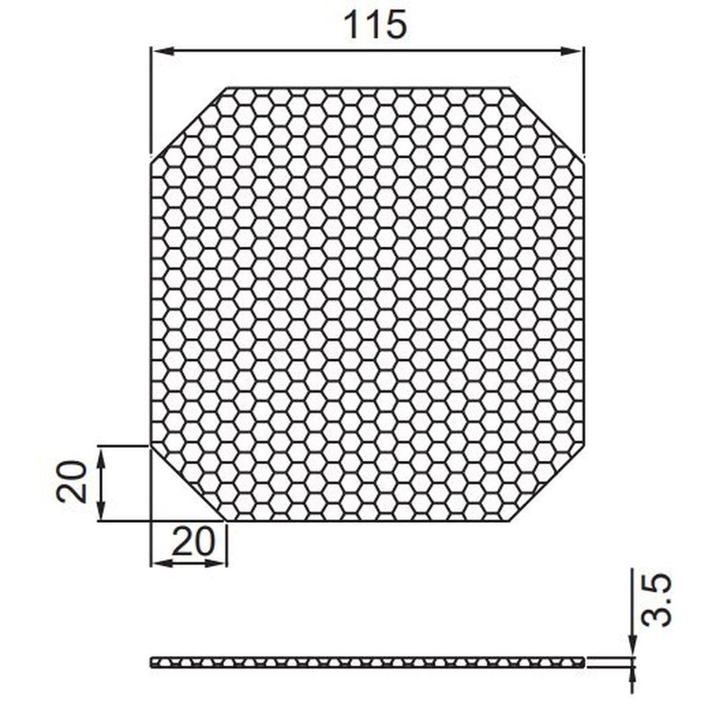 Plastic Fan Grille with Filter Insert 120 x 120 mm