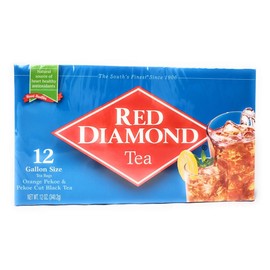 Red Diamond All Natural Iced Tea Bags Gallon Size, 12 Count (1)