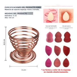Soku Base Para Esponja Maquillaje Puff Cosmetico Humedo Seco