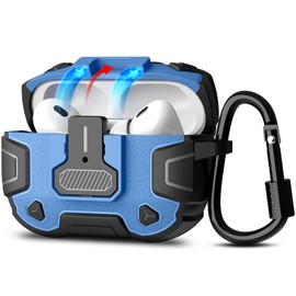 Nillkin AirPods Pro 2 Case, 2022 AirPods Pro 2nd Generation Case with Safety Lock, Auto Button, Hard TPU, ER-Port, Pro 2 Case, Air Pods Pro 2 Cover, Magsafe, Wireless Charging, LED Light Visible,