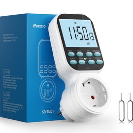 Digital Timer Socket with Countdown and Loop Mode, Maxcio Programmable Electronic Timer Socket, Pack of 1