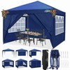 COBIZI 10x10 Pop Up Canopy Tent with 4 Removable Sidewalls,