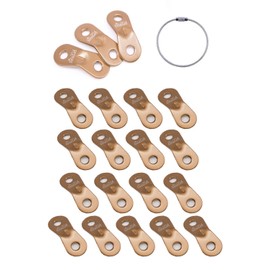 DaLaCa Aluminum Universal Hardware Rope Tensioner Tent Tarp Rope Tension Set of 20 Fits up to 0.2 in (5 mm) (Brown)