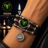 Starry Sky Zodiac Luminous Leather Bracelet for Men & Women