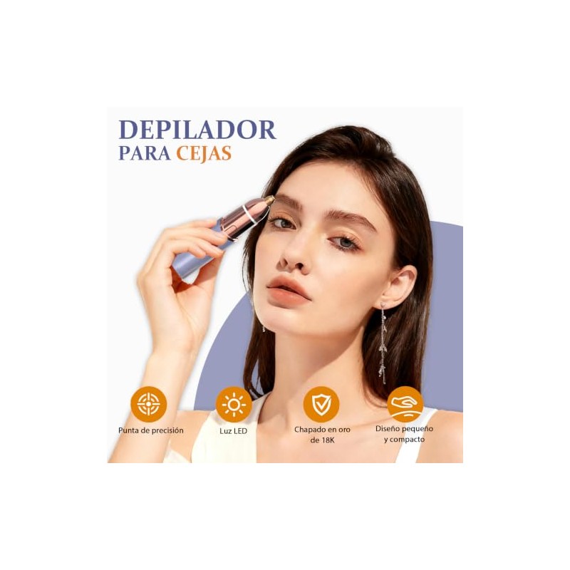 Depiladora Facial Mujer 2 en 1, Afeitadora Electrica Mujer con