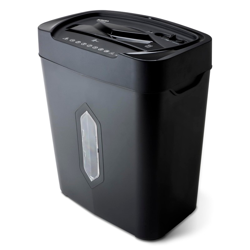 Aurora 12-Sheet Crosscut Paper and Credit Card Shredder with 5.2