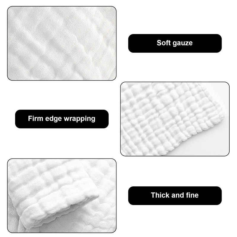 8Pcs Muslin Cloths for Baby, 12x12 Inch Cotton Muslin Squares,