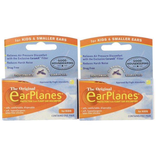 Ear Plugs - Children's Ear Protection for Airplane Travel - 2 pack