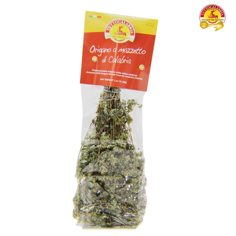 TUTTOCALABRIA Oregano, Dried Calabrian Oregano on the Stem, Product of
