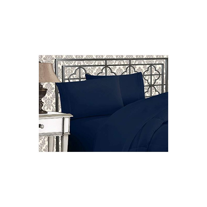 1200 Thread Count Queen 4pc Bed Sheet Set Egyptian Deep