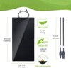 Topsolar 180W Semi-Flexible Monocrystalline Solar Panel Charger Off-Grid for RV
