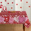 Horaldaily Valentine Tablecloth 60×104 Inch Rectangular, Candy Love Hearts Dots