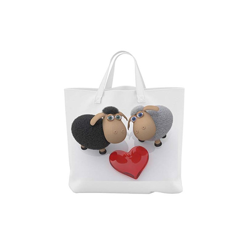 Shopping Bag with Handles 38 x 42 cm 3D Sheep