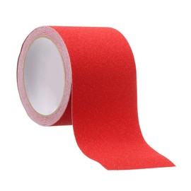 HARFINGTON Anti Slip Traction Tape 4" x 16.4ft Waterproof Non-Slip Grip Tape High Friction Weather Resistant Non Skid Stair Treads Tape for Indoor Outdoor Stair Steps, Red
