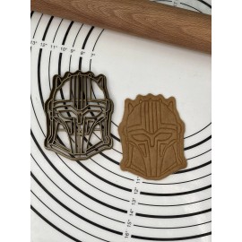 3D Kitchen Art The Mandalorian Armorer Helmet Cookie Cutter & Mold Produced by 3D Kitchen Art