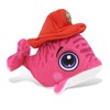 DolliBu Pink Dolphin Firefighter Stuffed Animal with Name Personalization -