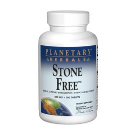 Planetary Herbals Stone Free 820mg Supplement Herbal Support - 180 Tablets (Pack of 2)