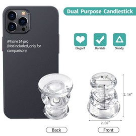 IYOUYA Clear Candlestick Holders 24PCS, 2.1" H Taper Candle Holders Bulk for Pillar Candles, Taper Candles, Glass Candle Holders for Wedding, Party&Festival