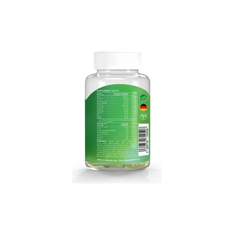 Ivybears Vitaminas Cabello Para Hombres Biotina Y Zinc Na