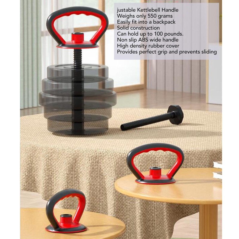 Adjustable Kettlebell Handle, Ergonomic Dumbbell Grip Handle Converts Your Dumbbells