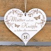 DEKO-LANDO Mum Sign Heart Engraved – Mütter sind wie Buttons,