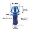 VAMUOEFL M5x12mm Titanium Bolts with Washers for Bicycle Water Bottle