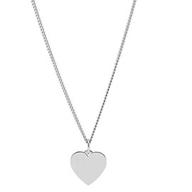Fossil JF03330040 Women's Necklace Silver with Stainless Steel Pendant, Stainless Steel, No Gemstone