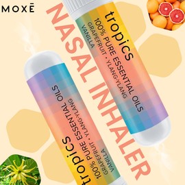 MOXE Tropics Nasal Stick Caribbean Escape + Tropical Scents | Grapefruit, Ylang Ylang, & Vanilla Oil | Summer, Beach, Relaxing Aromatherapy with 100% Pure Essential Oils, Made in USA (3 Pack) …