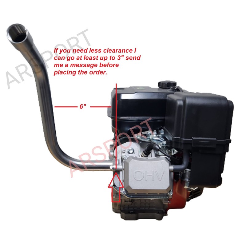 ARSPORT Exhaust Header pipe 1'' BSP female thread compatible with