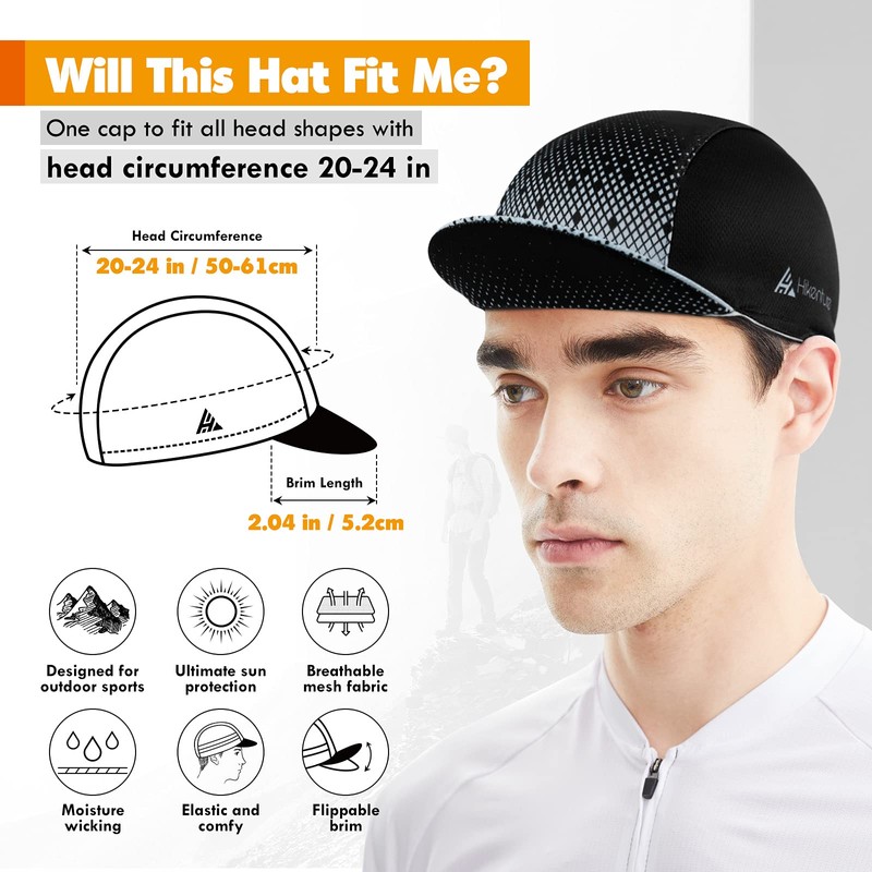 Hikenture - Gorra de ciclismo para hombres y mujeres, sombrero