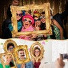 Lineshading 6 Pcs Large Photo Booth Props Gold Picture Selfie