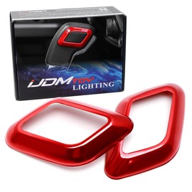 iJDMTOY 2pc Set Sports Red Aluminum Shift Knob Handle Decoration Cover Trims Compatible with Ford 2015-2020 F-150/Raptor