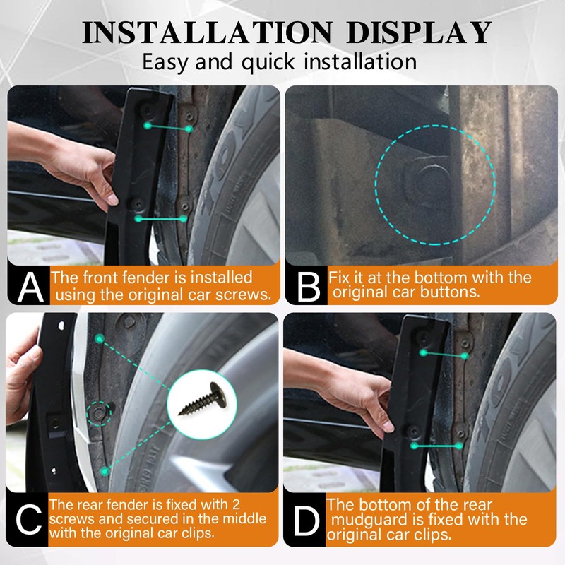 ASUXCV Mud Guards Flaps Splash Fit for Maserati Levante 2017-2021
