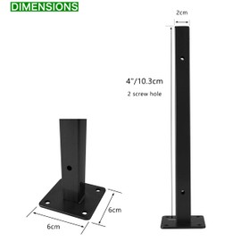 6 Pcs Black Shelf Bracket 4 Inch Heavy Duty Brackets for Shelf Metal Wall Floating Shelving Brackets Industrial Shelf Brackets for Space Saving