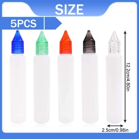 Tropfflaschen, 5 Stück, Liquid Flaschen, Kunststoff-Tropfflaschen, Quetschflaschen, Multifunktionale Tropfflaschen, Reiseflasche Dosierflasche, Für Öl, Farbe, Kleber Und Andere Flüssigkeiten, 30ml