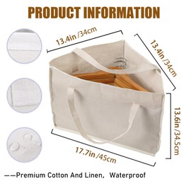 RUIPBOTE 2 Set Hanger Storage Triangle Bag Holder with Handles for Space Saving Hangers Organisers Hanger Tidy Storage and Easier Storage in Closets Wardrobe Laundry Rooms