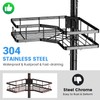 Corner Shower Caddy Tension Pole: 4-Tier Adjustable Rustproof Bathroom Organizer