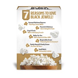 Black Jewell Gourmet Microwave Popcorn, Healthy Popcorn Snack, No Salt No Oil, 8.7 Ounces (Pack of 1)